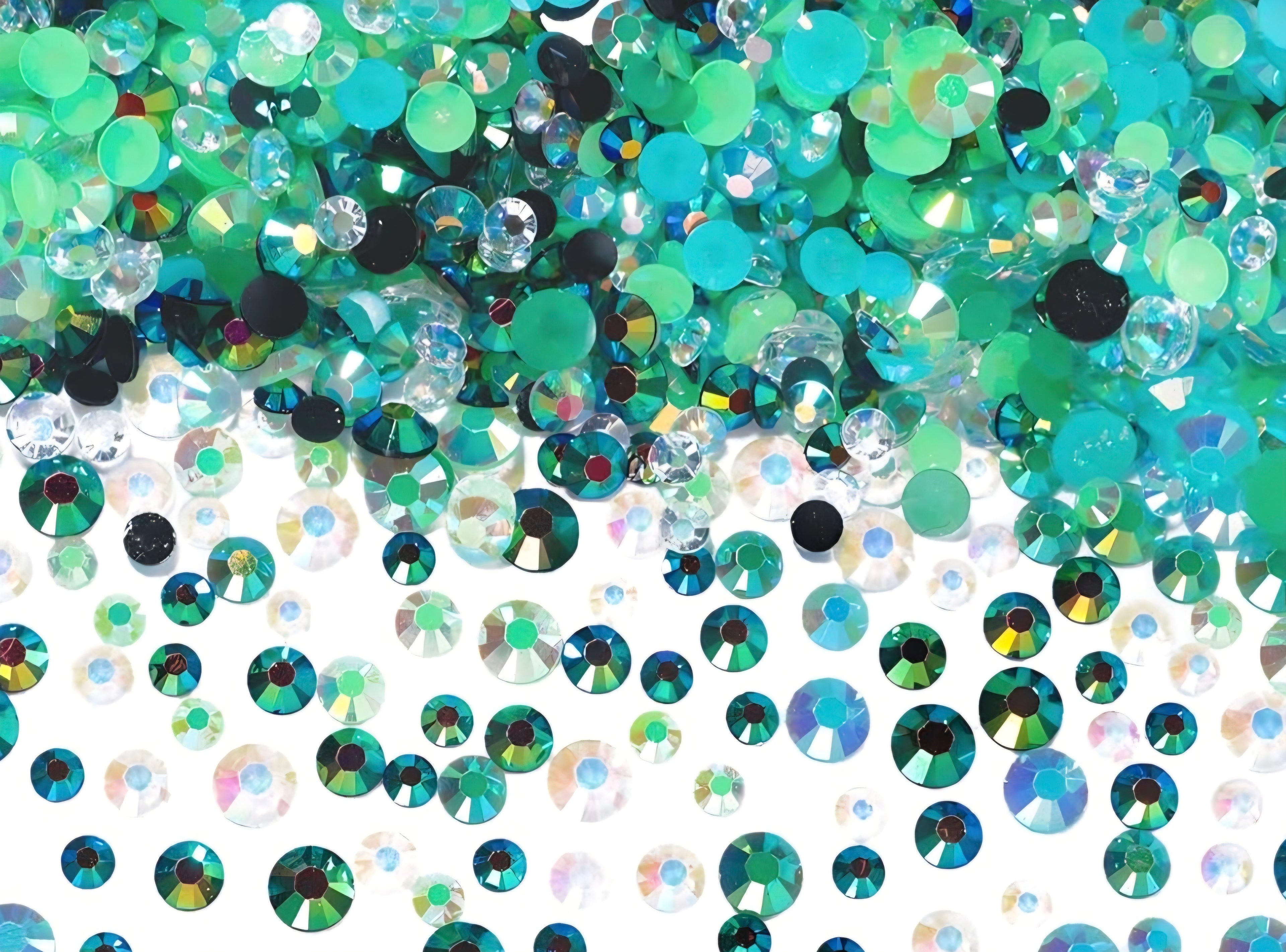 22000 Mixed Size Multi Colored Rhinestones 3mm, 4mm, 5mm.