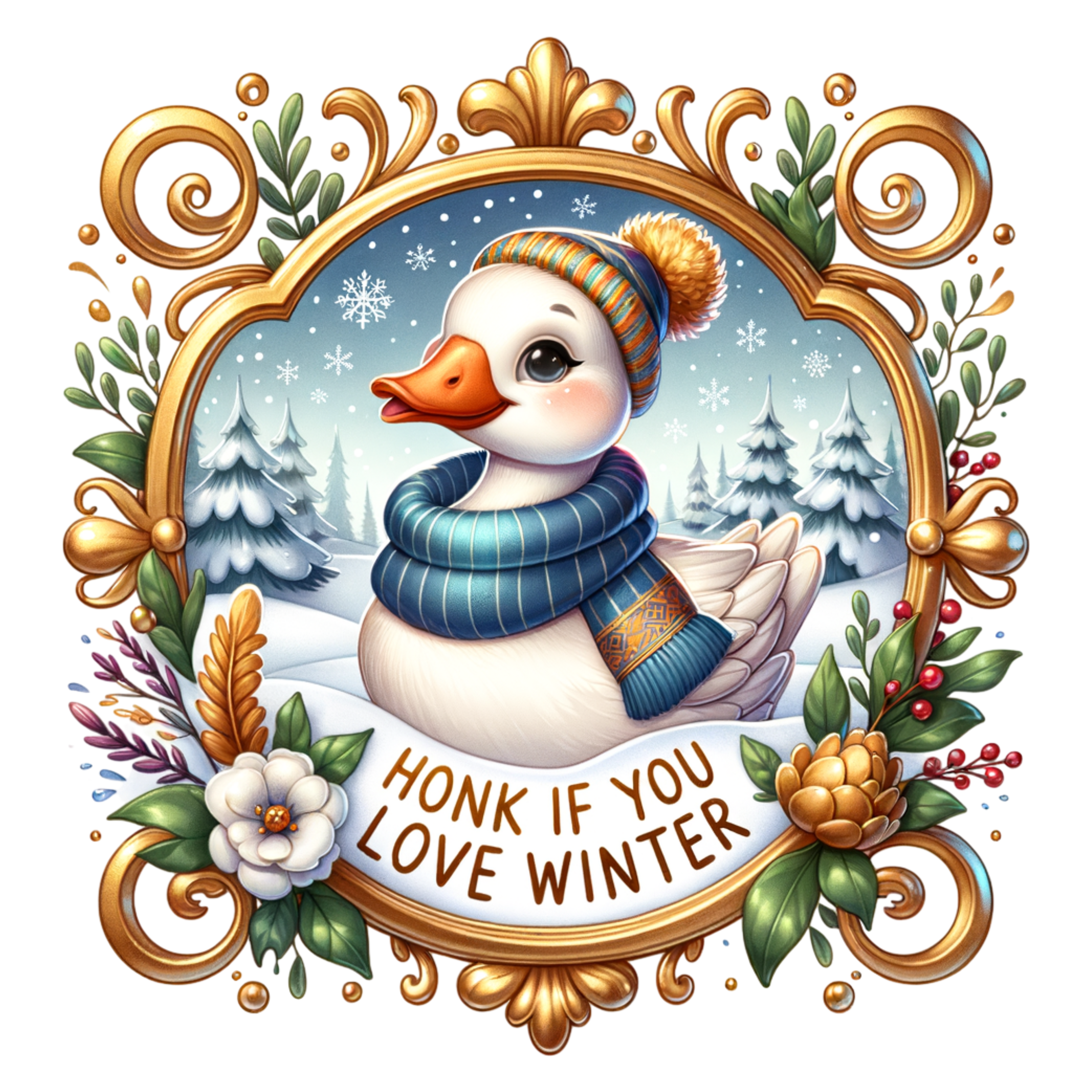 Custom Winter Vibes T-Shirt | Made-to-Order DTF Printed Cozy Winter Apparel