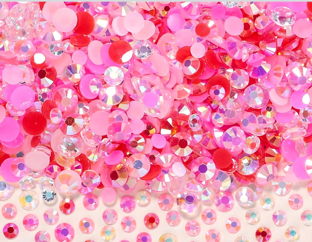 22000 Mixed Size Multi Colored Rhinestones 3mm, 4mm, 5mm.