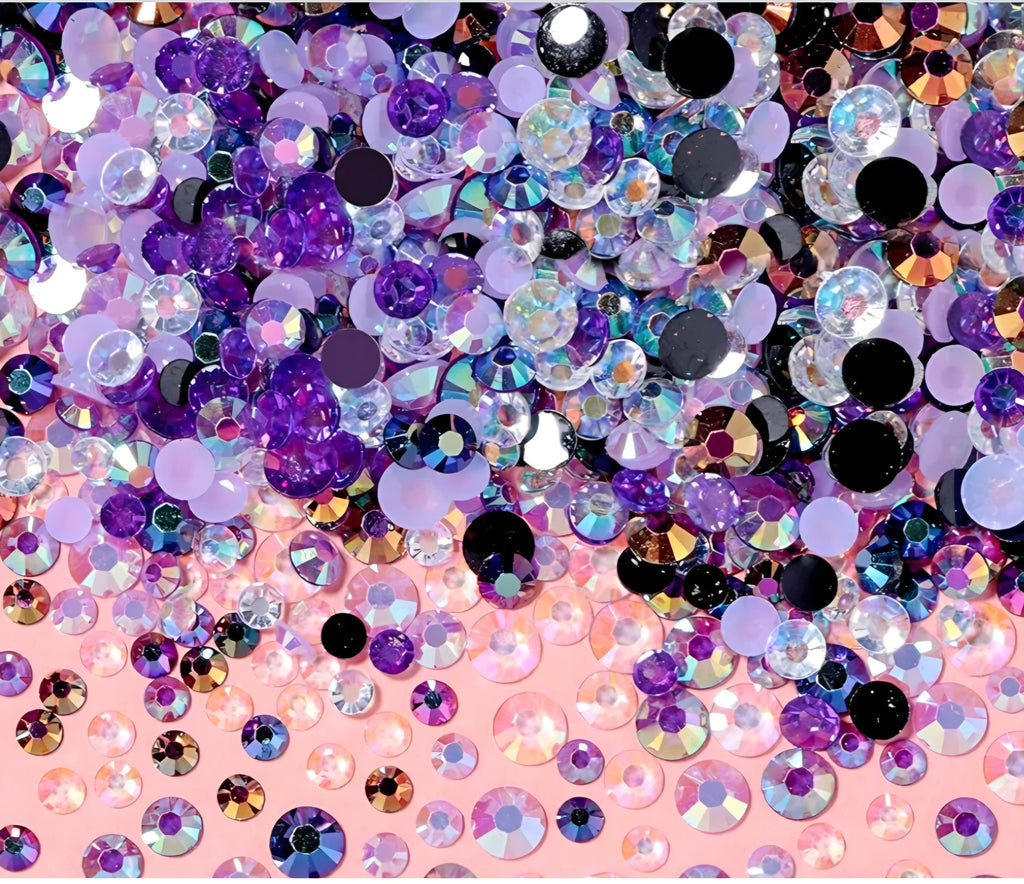 22000 Mixed Size Multi Colored Rhinestones 3mm, 4mm, 5mm.