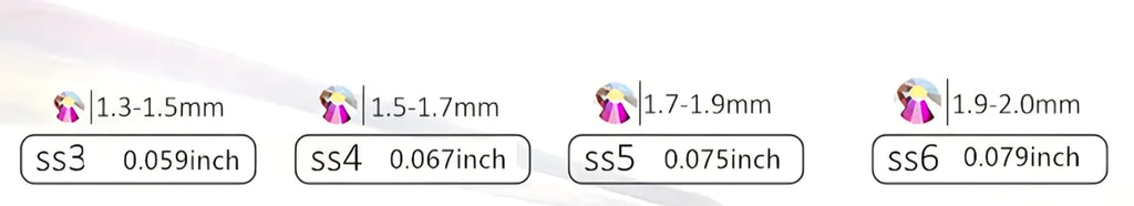 22000 Mixed Size Multi Colored Rhinestones 3mm, 4mm, 5mm.