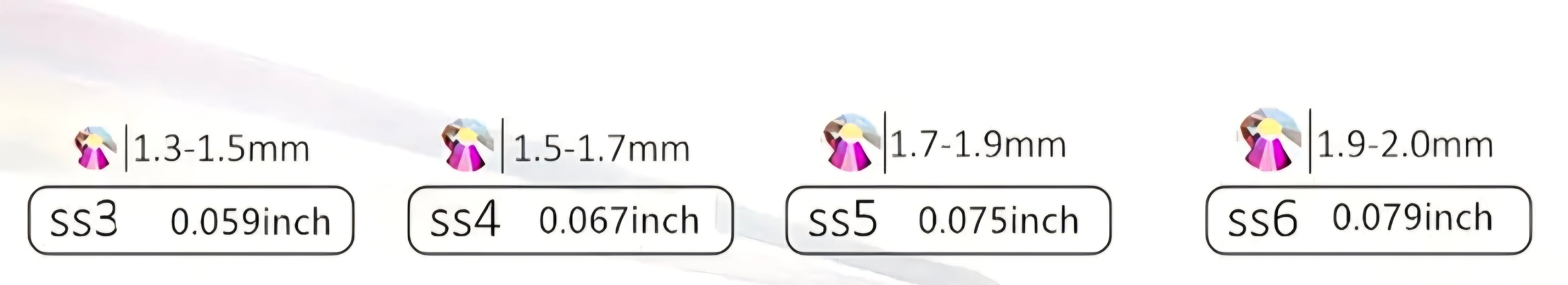 22000 Mixed Size Multi Colored Rhinestones 3mm, 4mm, 5mm.