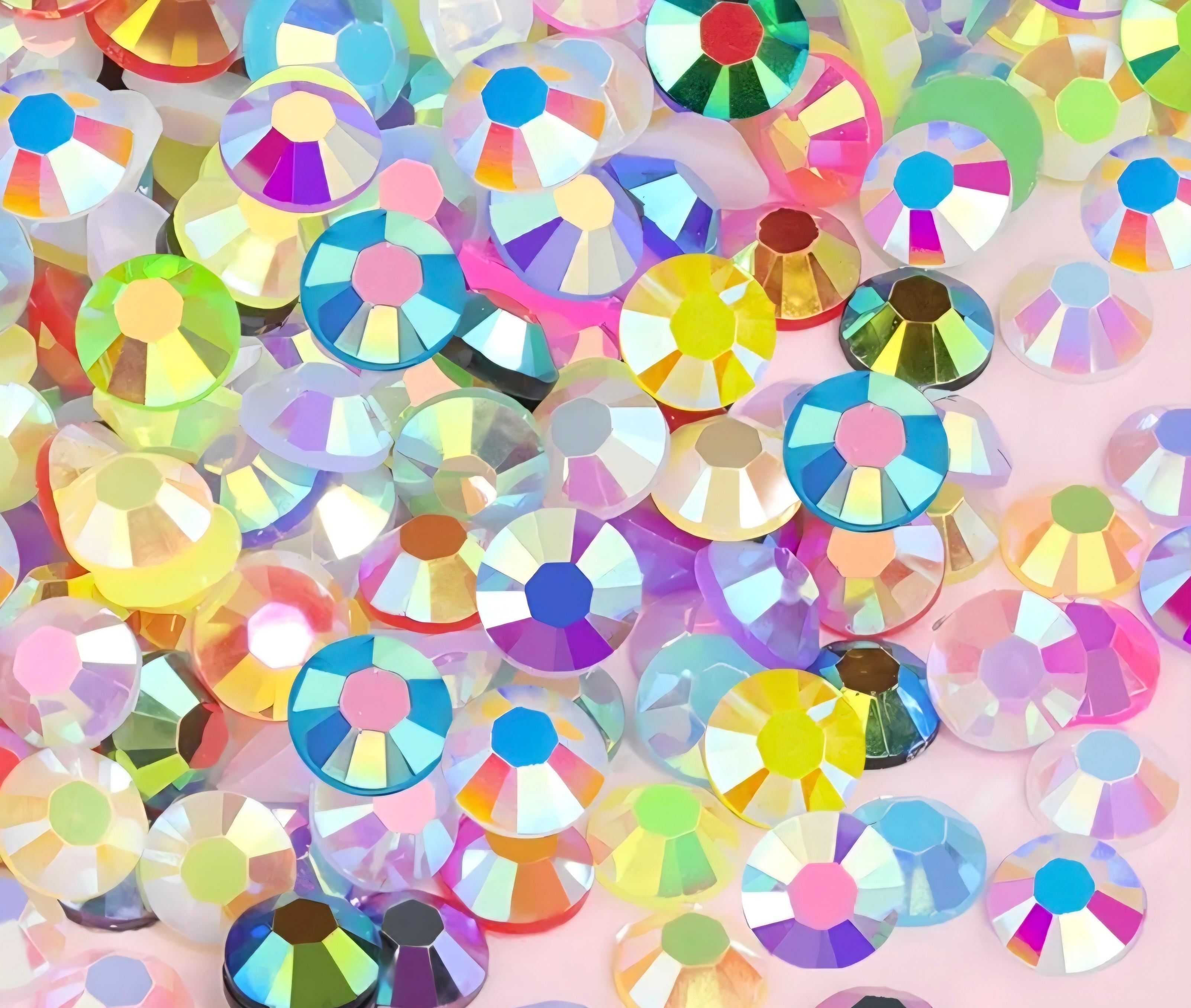 22000 Mixed Size Multi Colored Rhinestones 3mm, 4mm, 5mm.