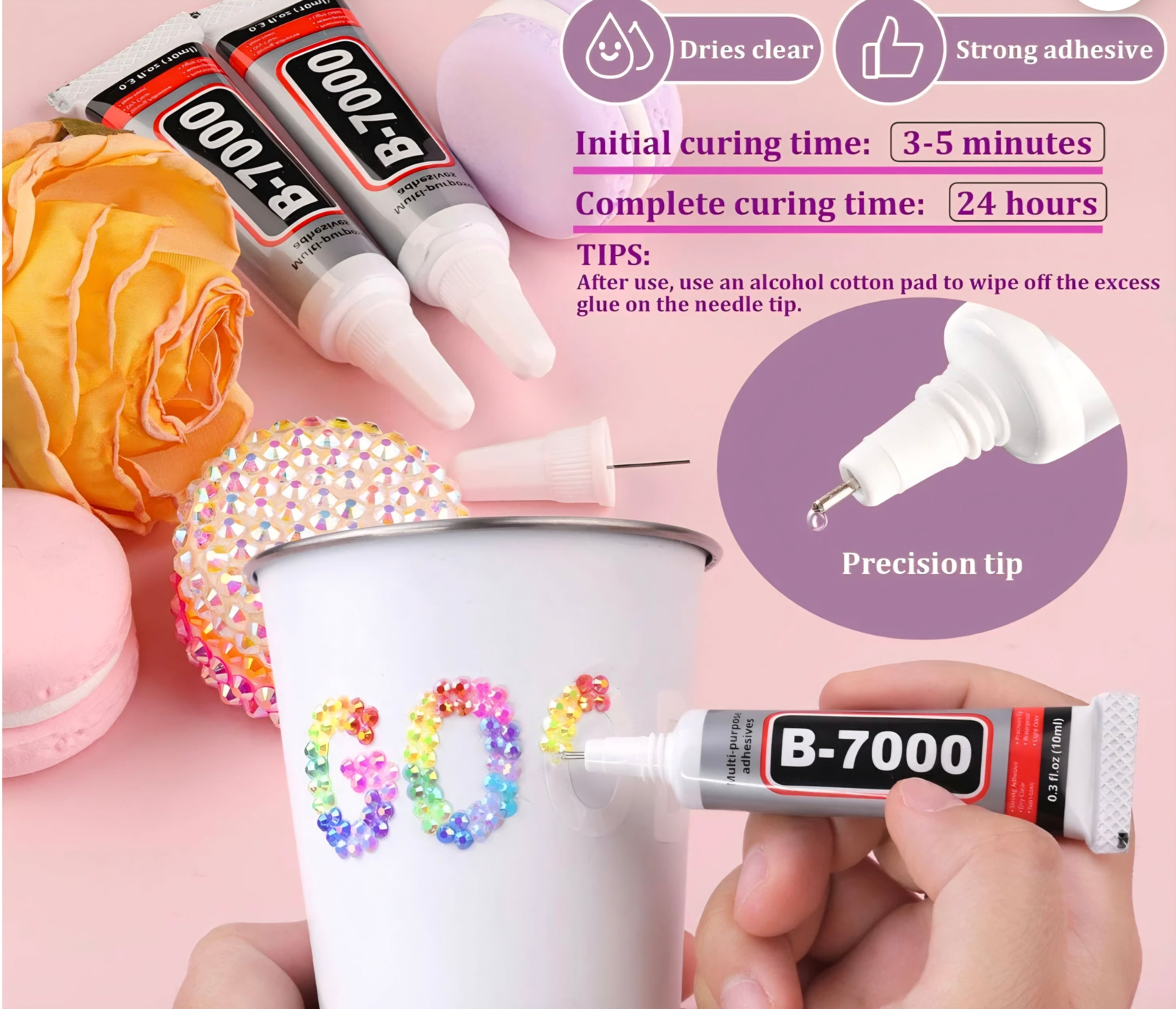 Multicolor Resin Jelly, 15000, 25 Colors, 3MM Rhinestones and B-7000 Glue Kit