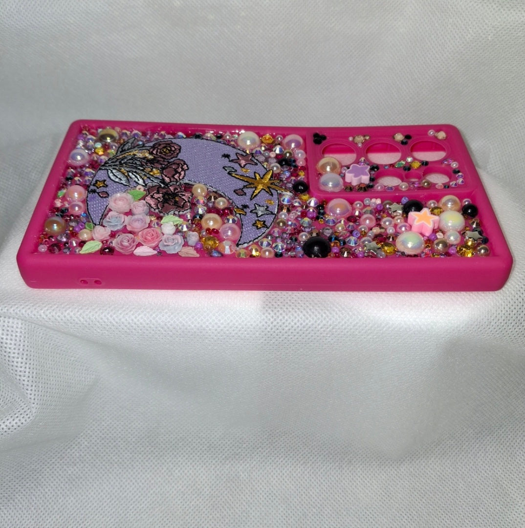Android Samsung S23 Handcrafted "Pink Fantasy" Pearl and Rhinestone Phone Case