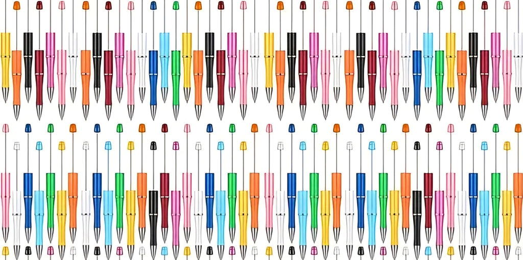 Assorted DIY beadable pen blanks in multiple colors for bead crafting and gifts