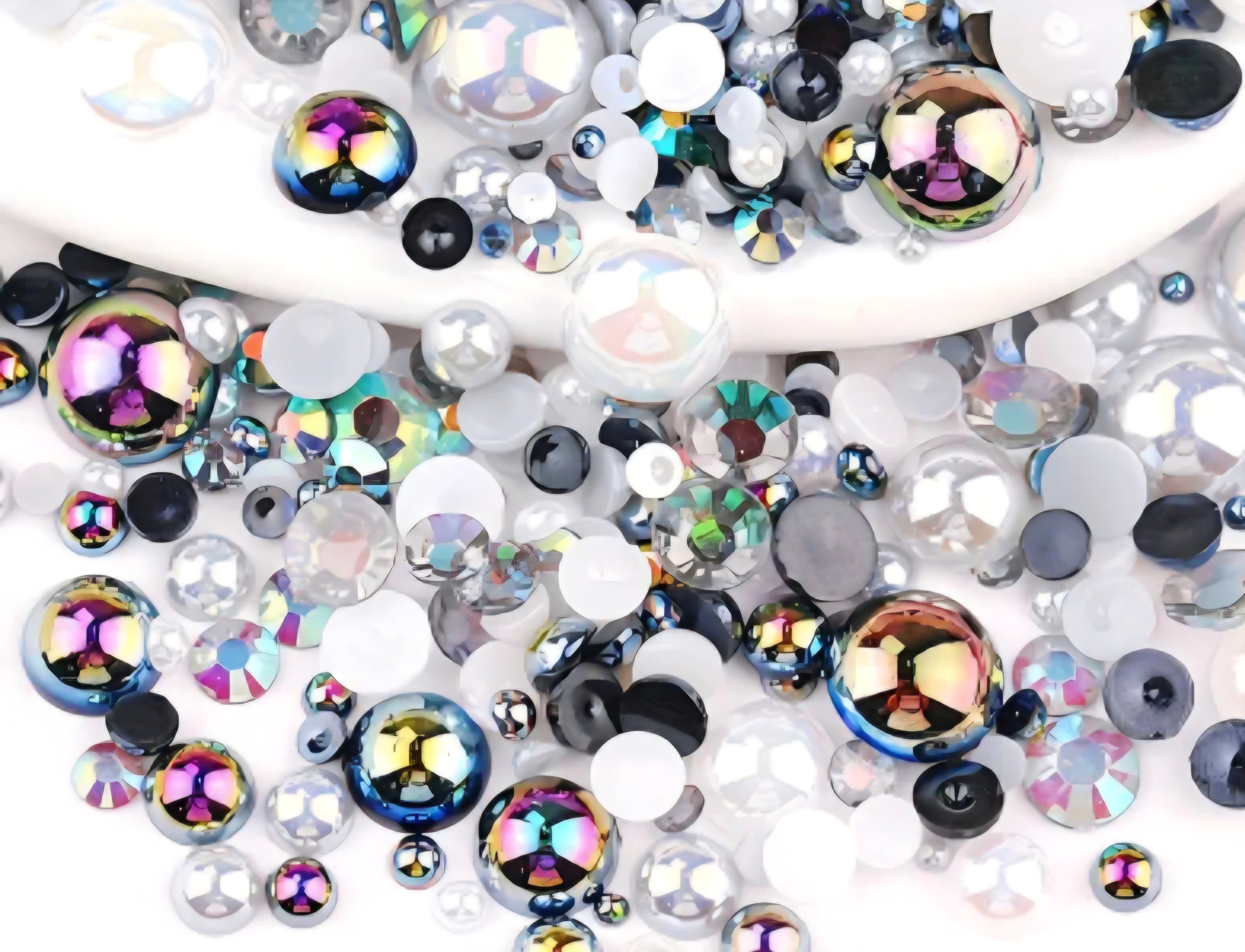 Flatback Pearls for Crafts Mixed Colors and Sizes