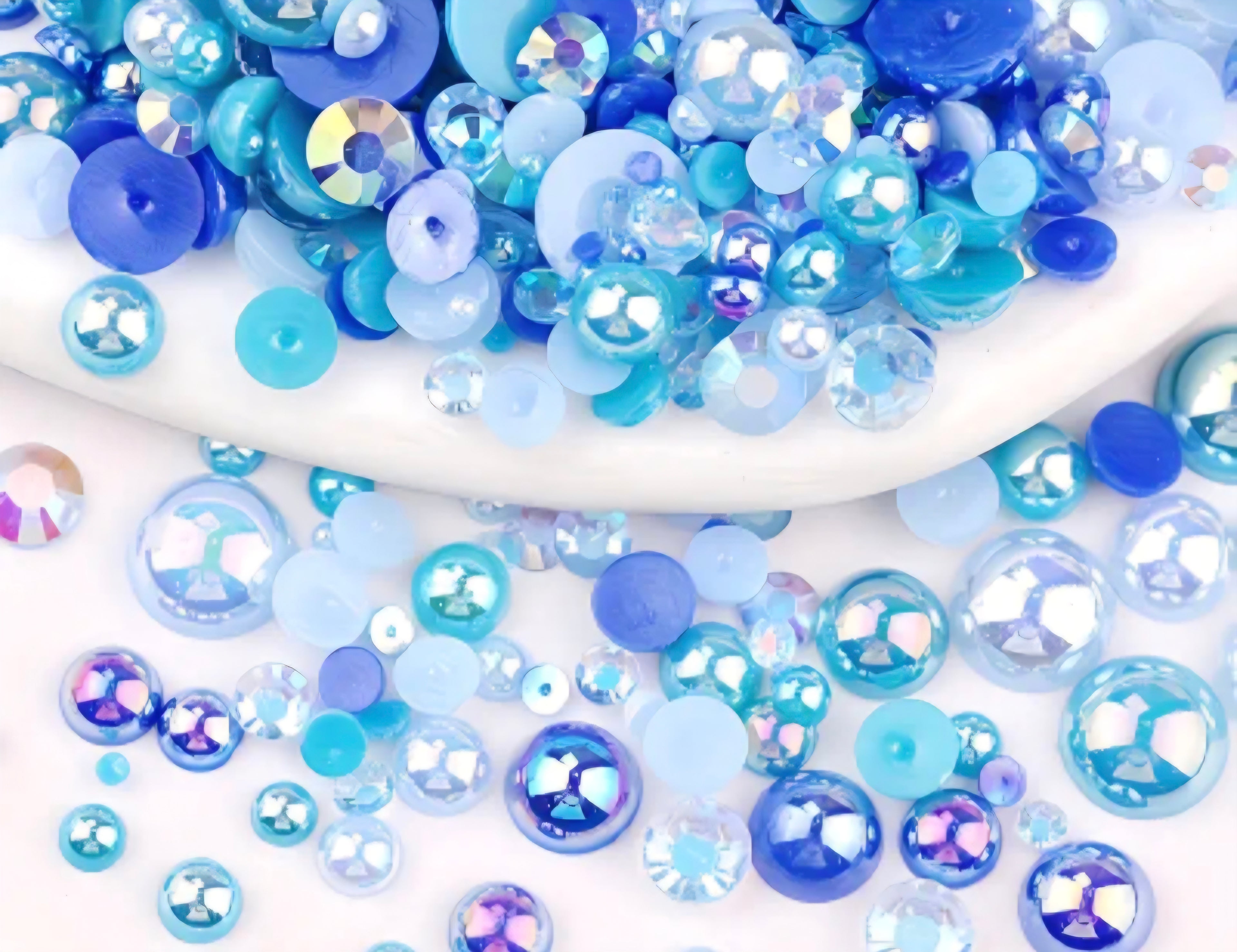 Flatback Pearls for Crafts Mixed Colors and Sizes