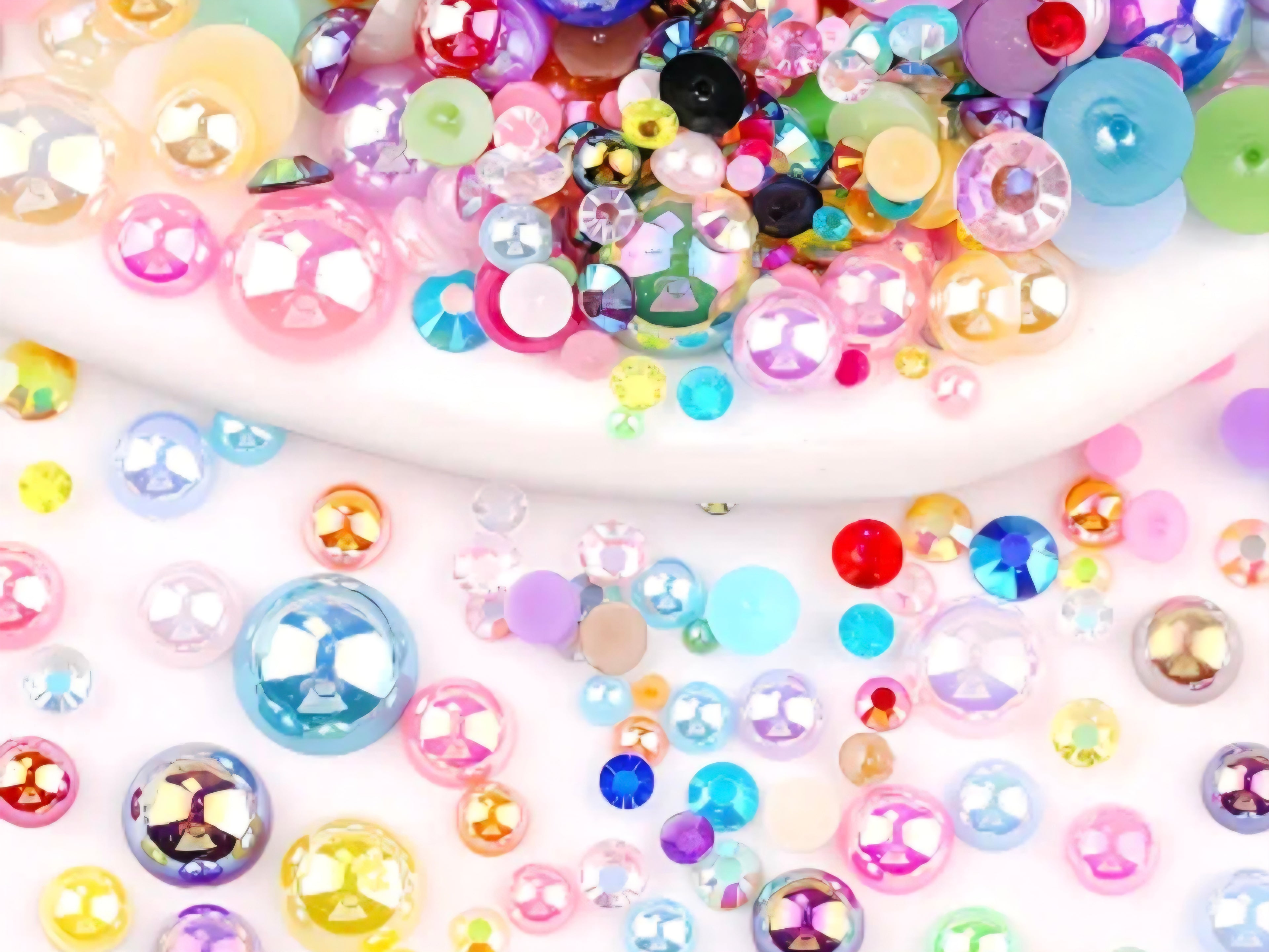 Flatback Pearls for Crafts Mixed Colors and Sizes
