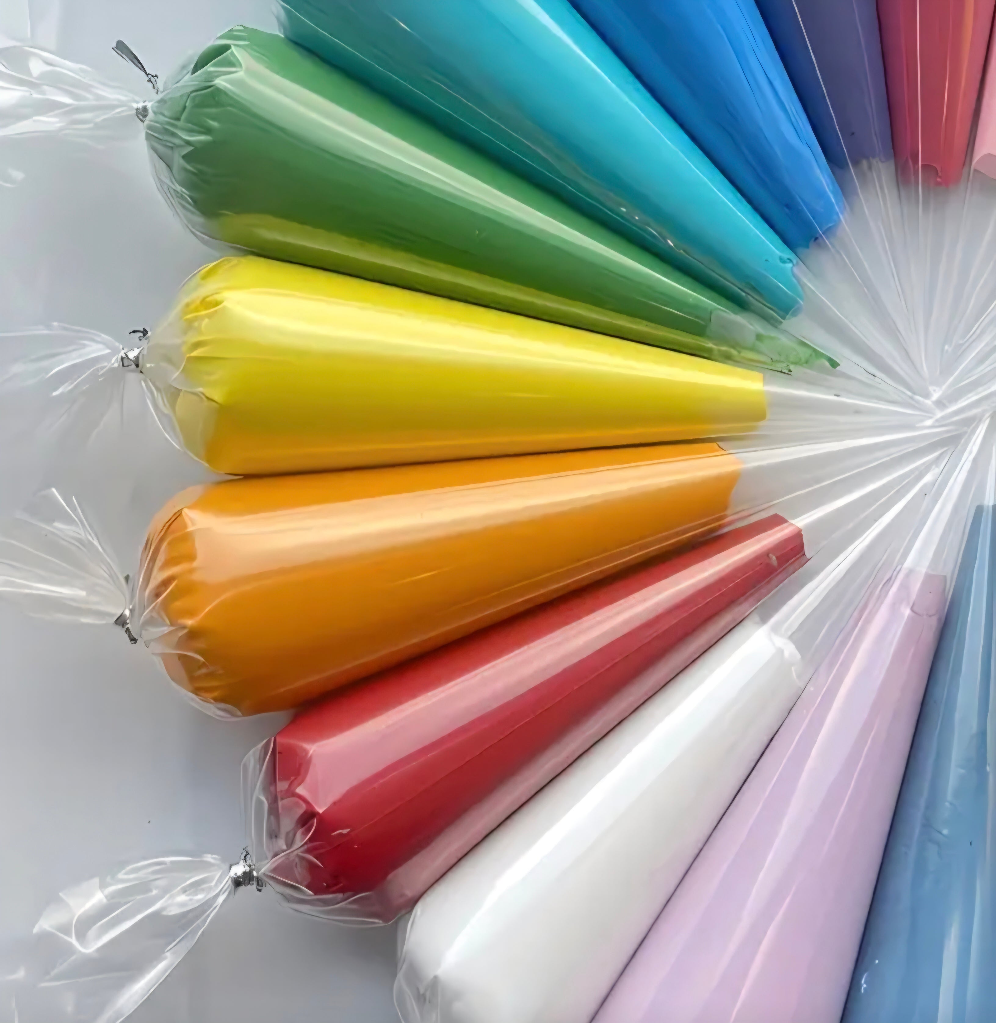 Multiple colors of decoden cream clue tubes