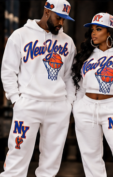 Women's Custom NYC Basketball-Inspired Sweatsuit | Cropped or Regular Hoodie | New York Streetwear