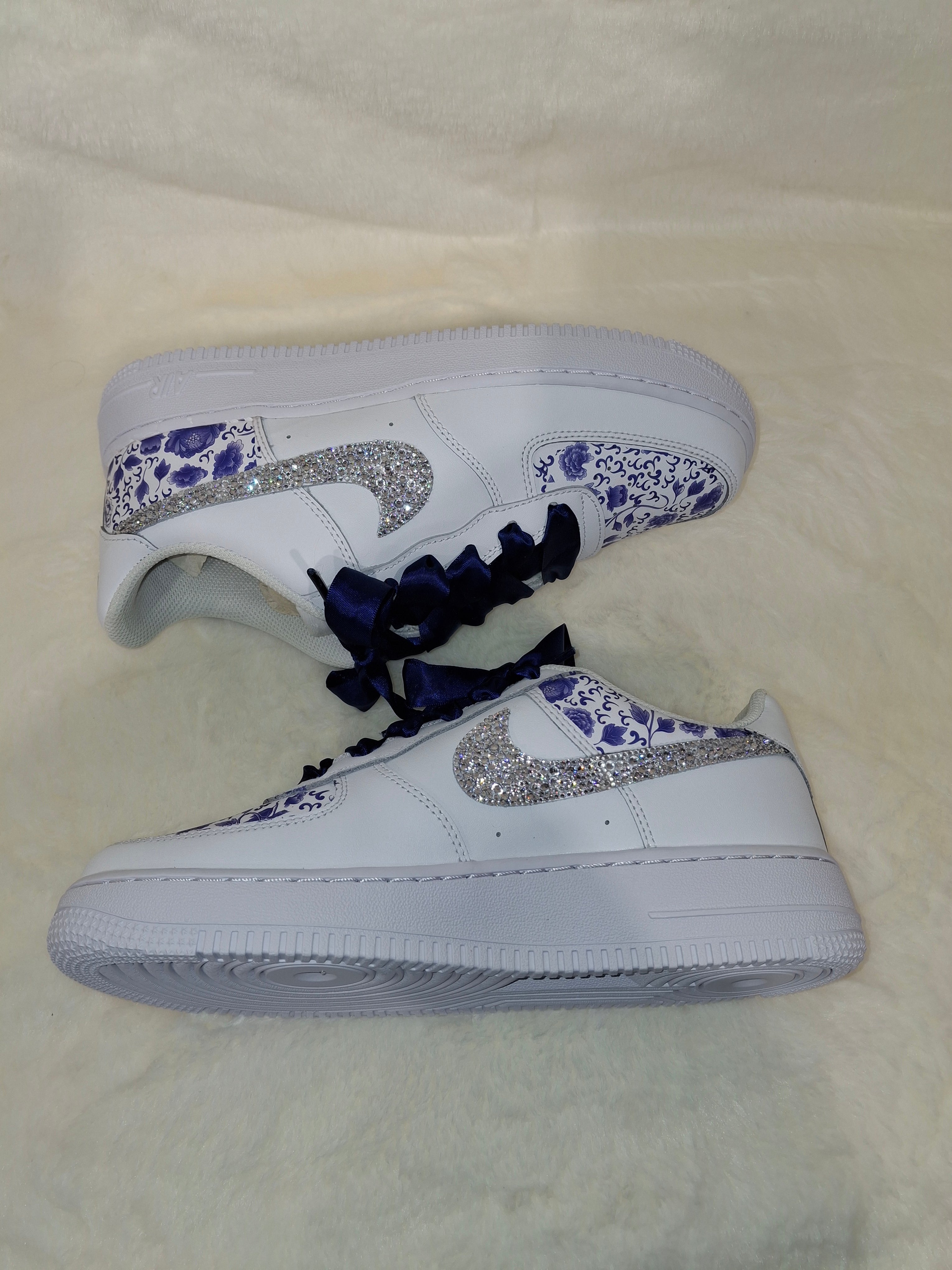 Custom Air Force One | Women's Paint and Bling