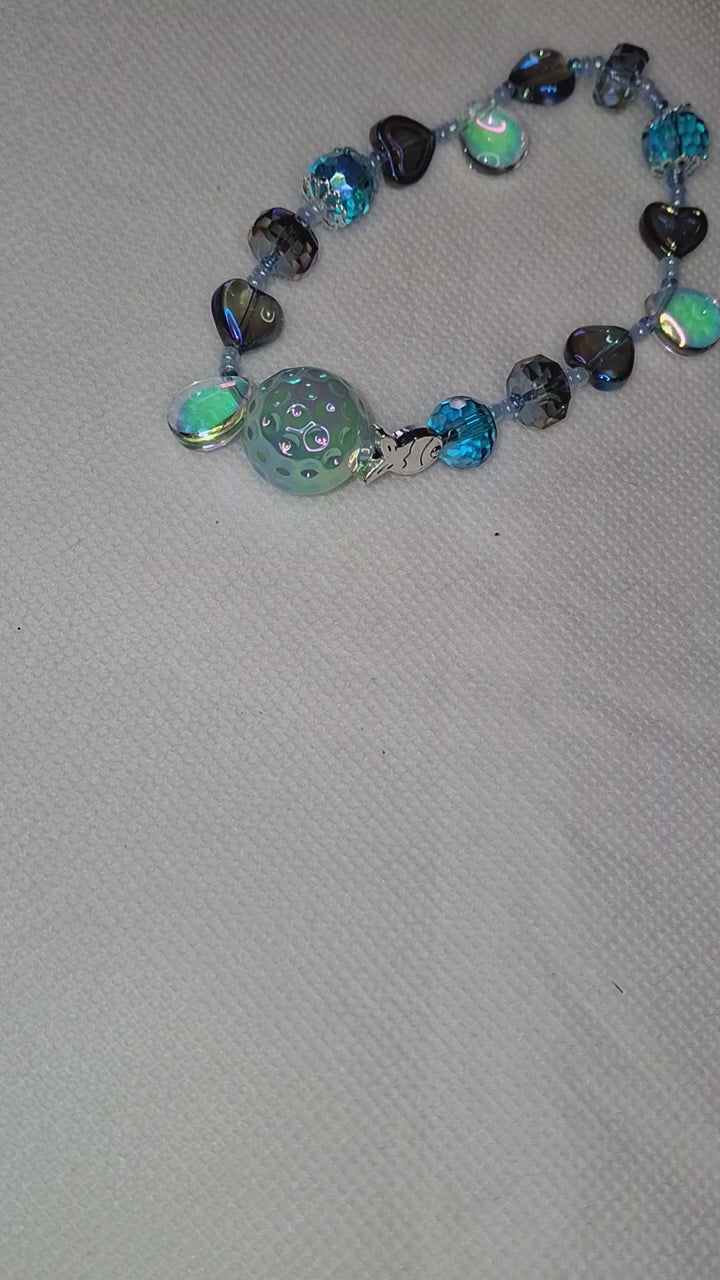 Handmade Glass & Crystal Beaded Bracelet