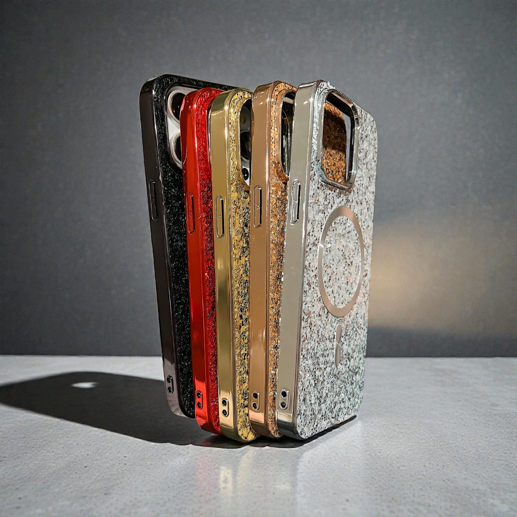 iPhone 17 Pro Max 16 15 Mag Safe Magnetic Bling Glitter Hard Phone Case