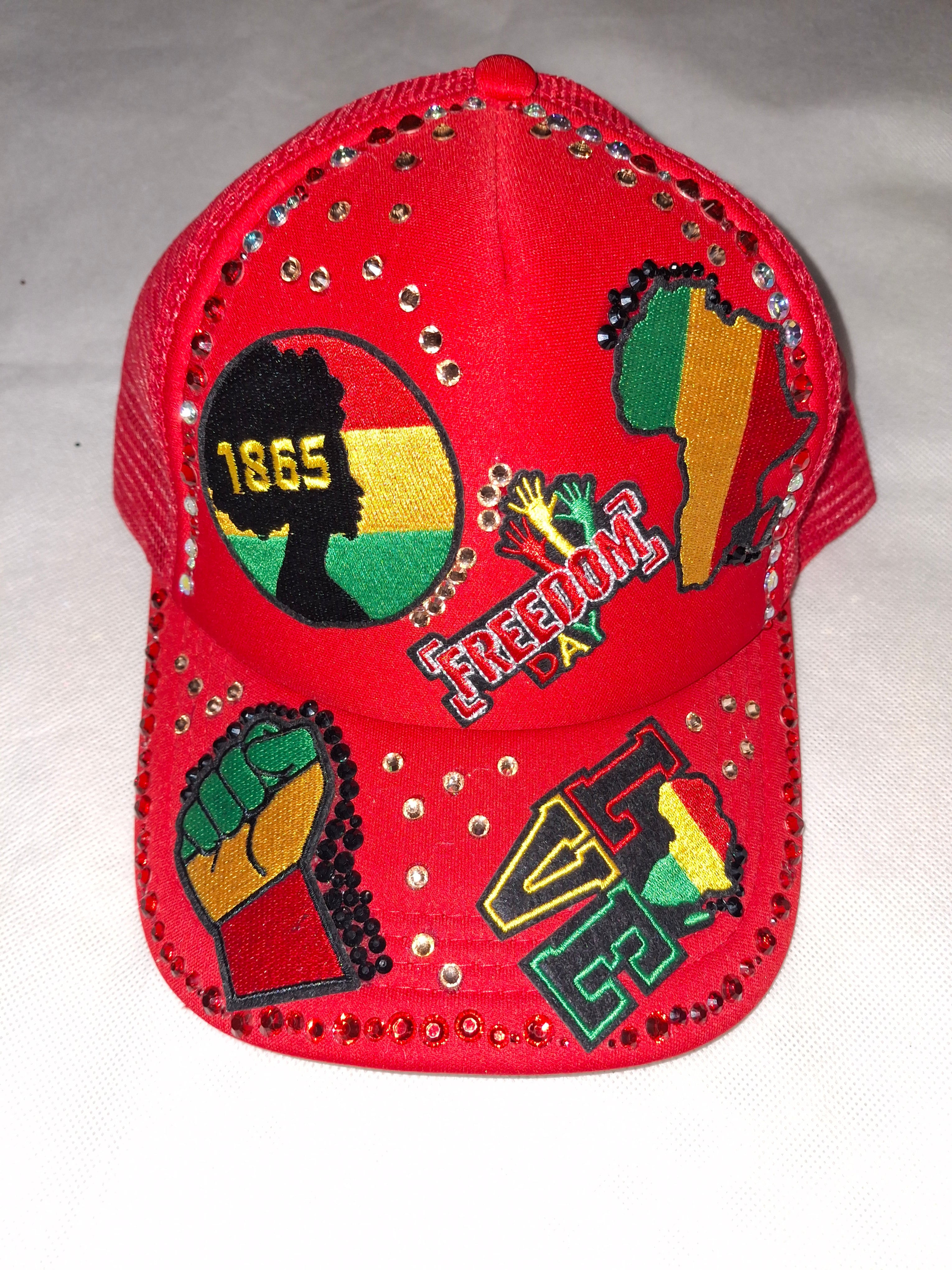 Custom Trucker Hat. Juneteenth Inspired