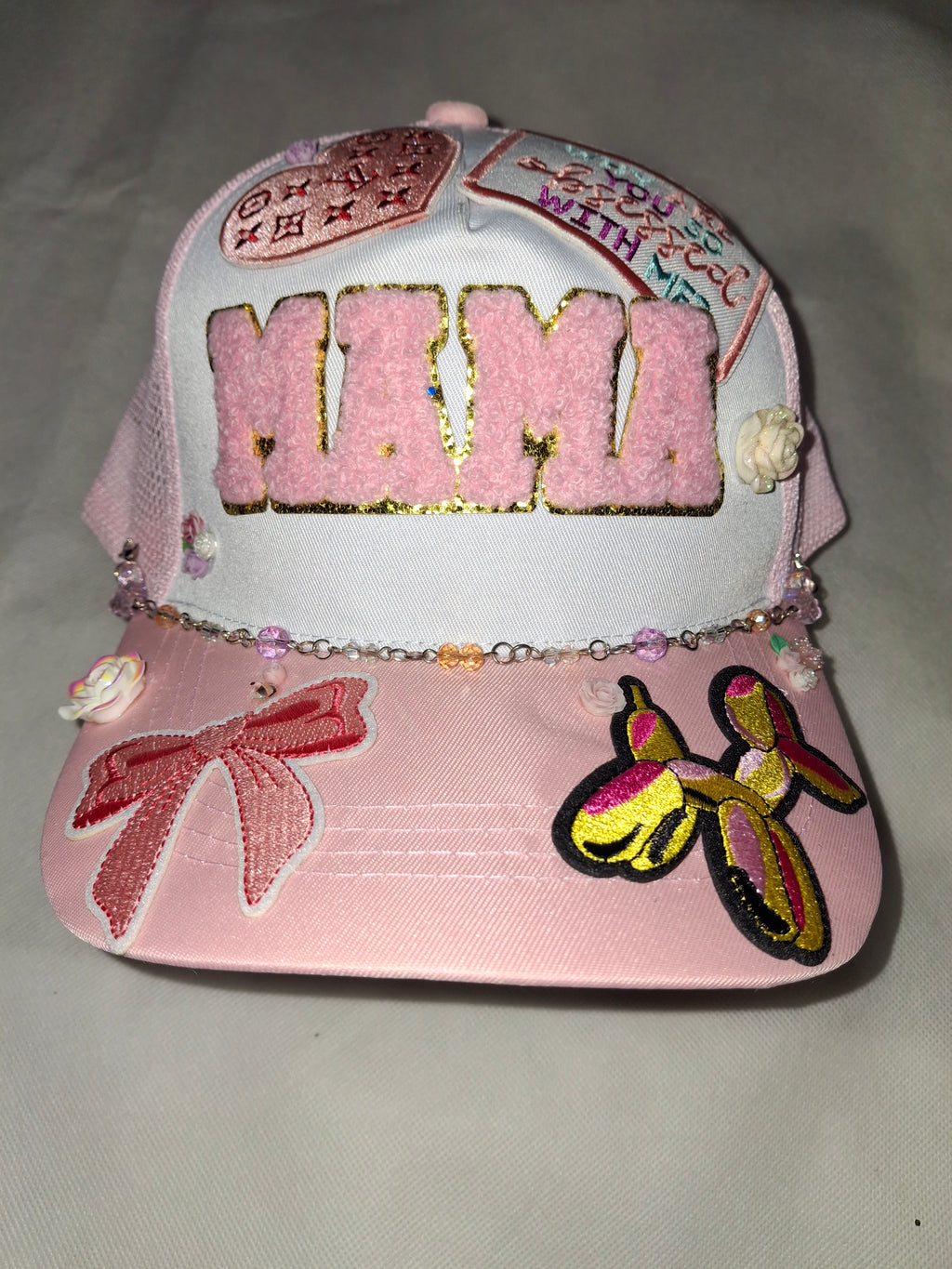 Custom Bling Mama Trucker Hat