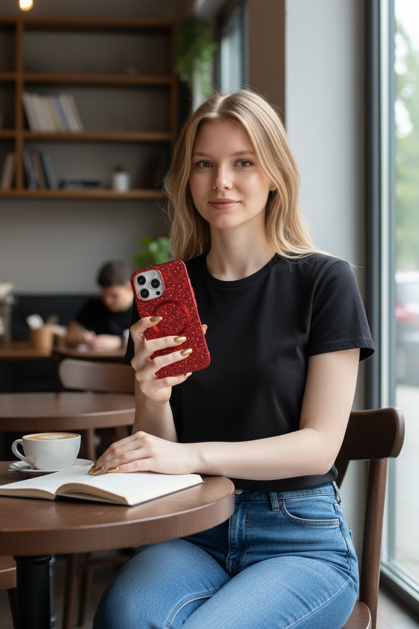 iPhone 17 Pro Max 16 15 Mag Safe Magnetic Bling Glitter Hard Phone Case