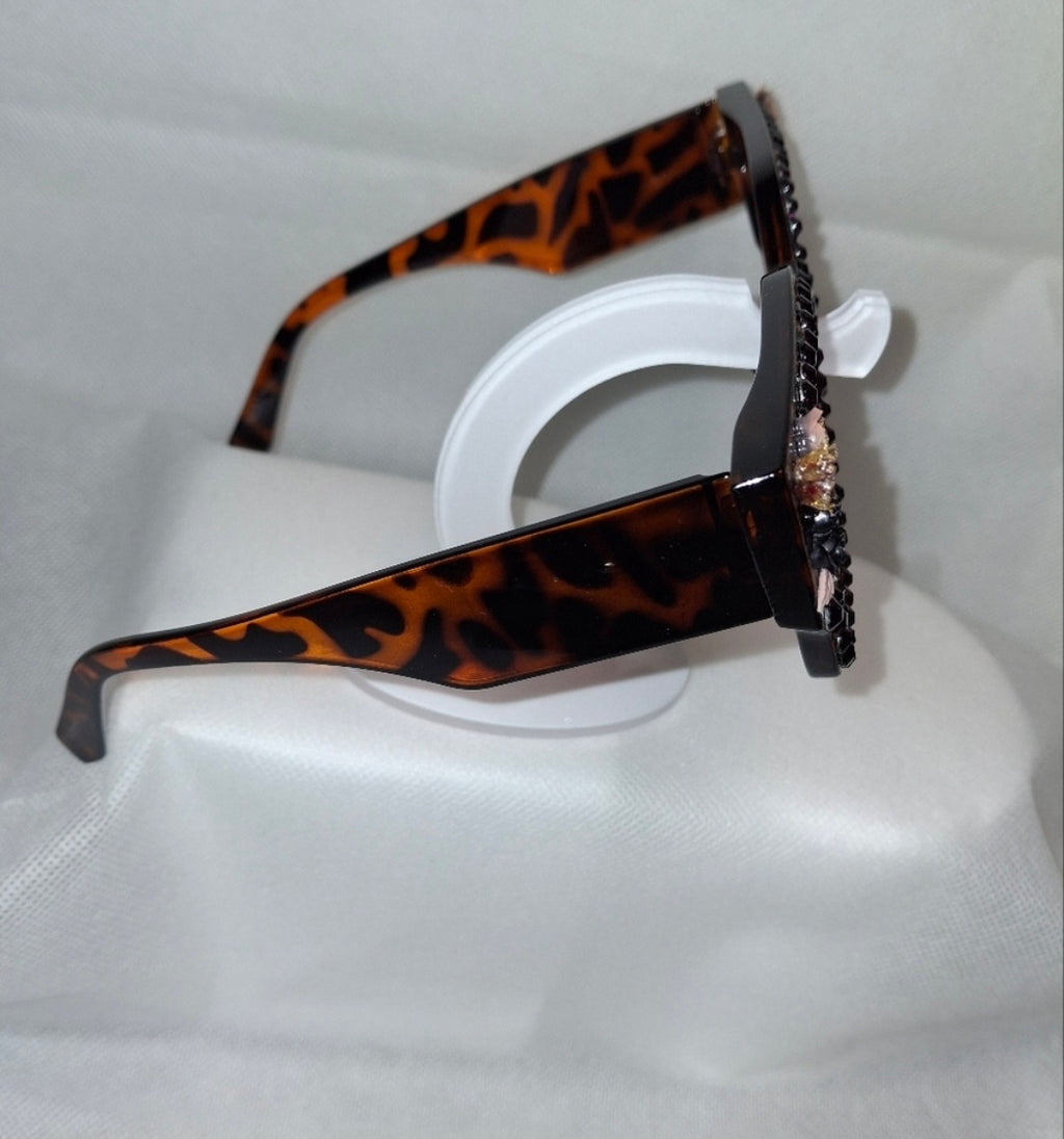 Luxury Embellished Square Framed Women's Sunglasses