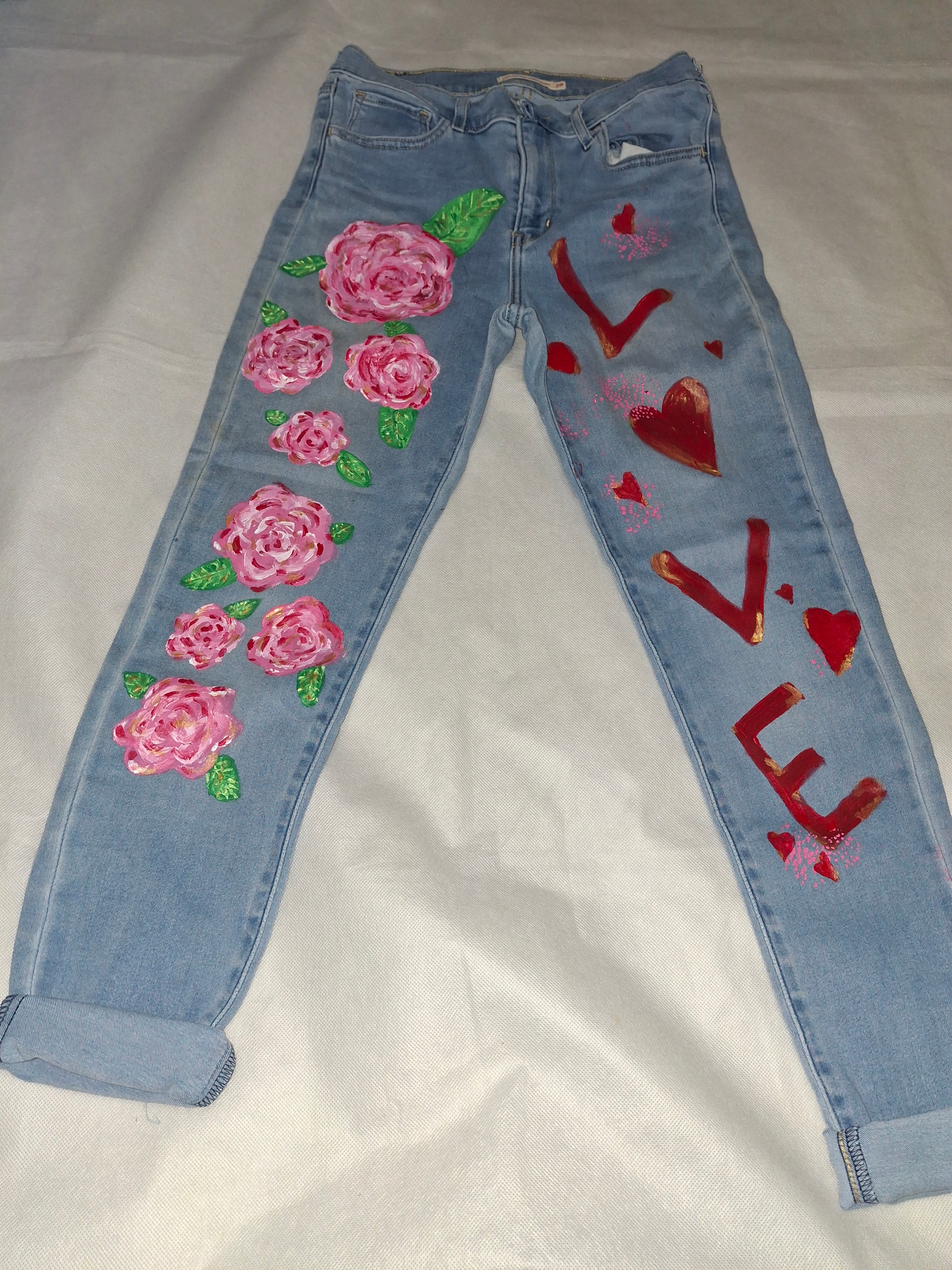 Handpainted Custom Jeans