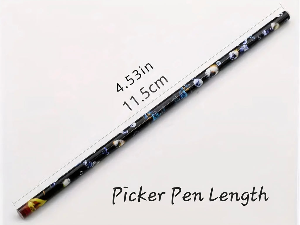 Rhinestone picker pen with measurements 
