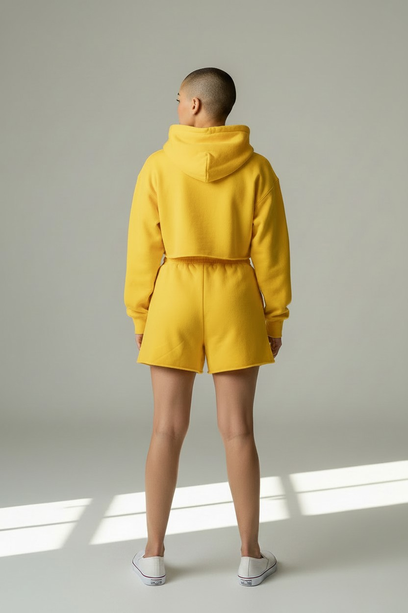 Heavy Blend Hooded Crop-Top Sweat Suit